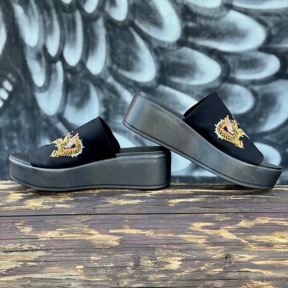 Y2K Bebe Dragon Platform Slides Size 9 - Picture 4 of 6